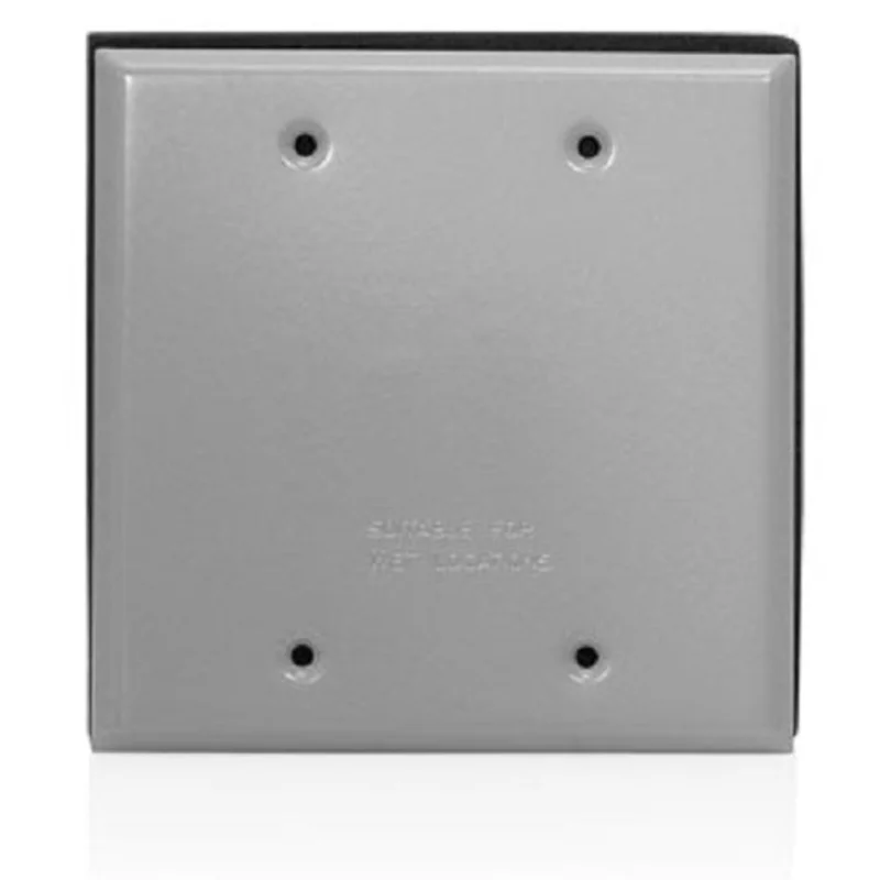Leviton 2-Gang Weatherproof Blank Cover WM2B-GY