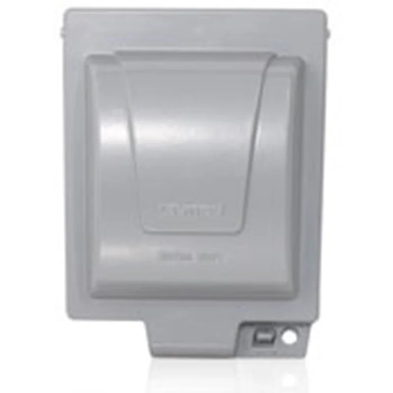 Leviton 2 Gang Weatherproof Cover Gray IUM2V-GY