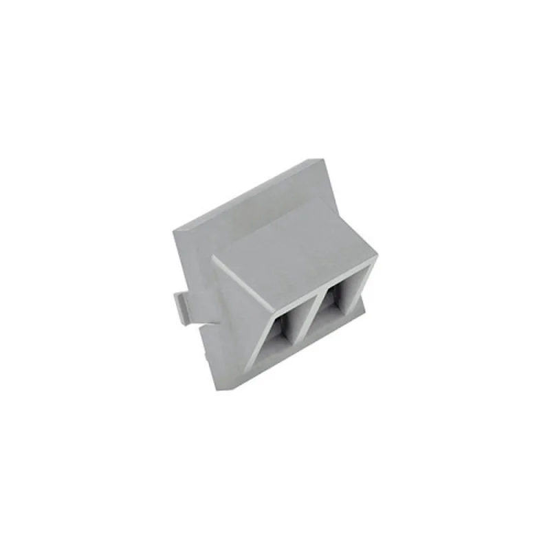 Leviton 2 Port Angled MOS Quickport Adapter 1.5 Unit High Gray 41294-2QG