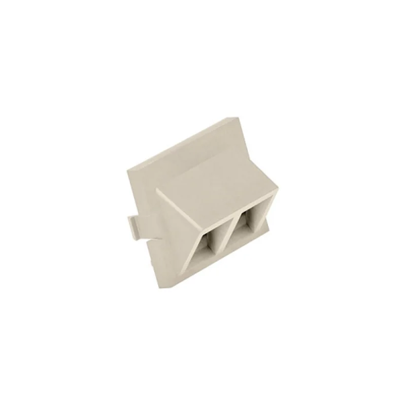 Leviton 2 Port Angled MOS Quickport Adapter 1.5 Unit High Ivory 41294-2QI