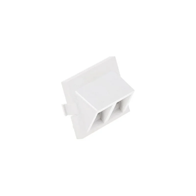 Leviton 2 Port Angled MOS Quickport Adapter 1.5 Unit High White 41294-2QW