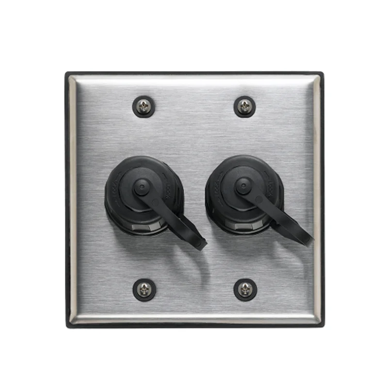 Leviton 2 Port Dual Gang Industrial Outlet Kit D670K-2S2