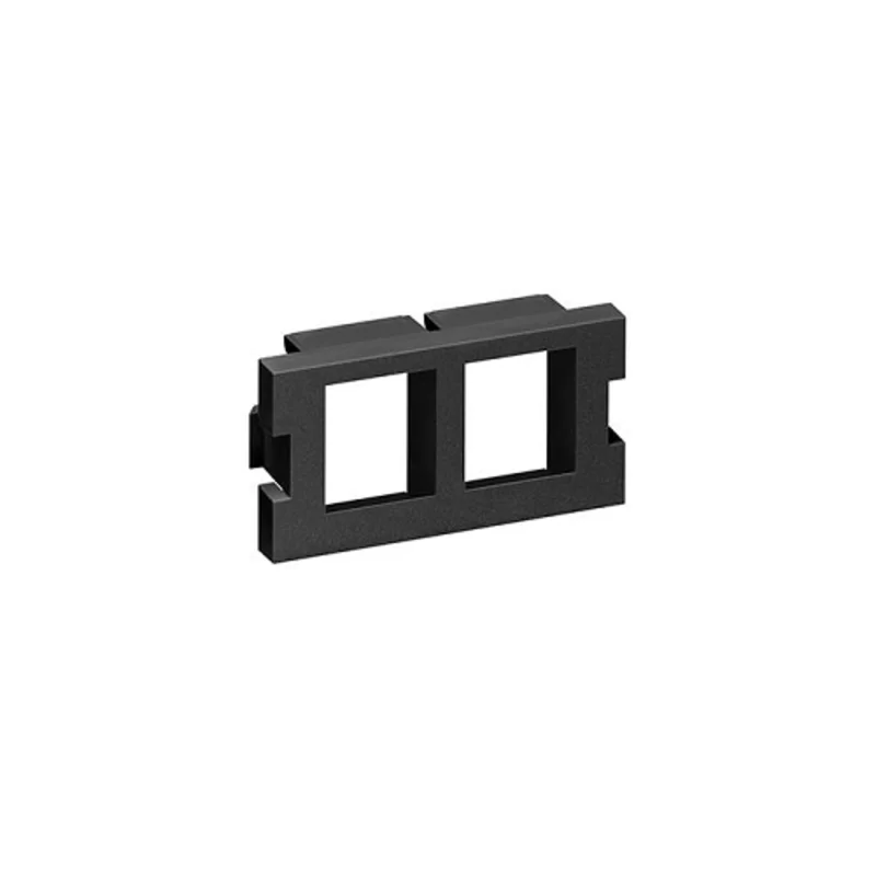 Leviton 2 Port MOS Quickport Adapter 1 Unit High Black 41291-2QE