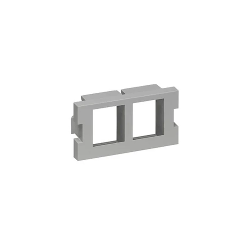 Leviton 2 Port MOS Quickport Adapter 1 Unit High Gray 41291-2QG