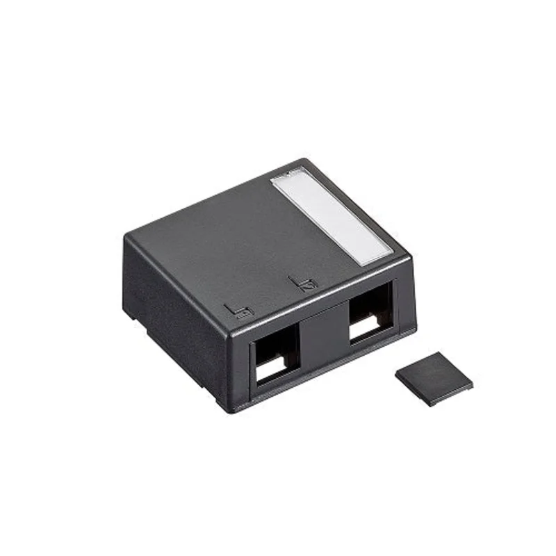Leviton 2-Port Plenum Rated QUICKPORT Surface-Mount Box Black 41089-2EP