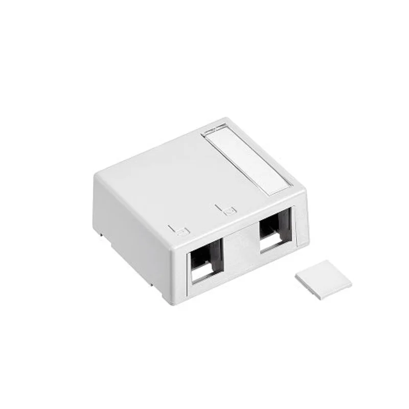 Leviton 2-Port Plenum Rated QUICKPORT Surface-Mount Box White 41089-2WP