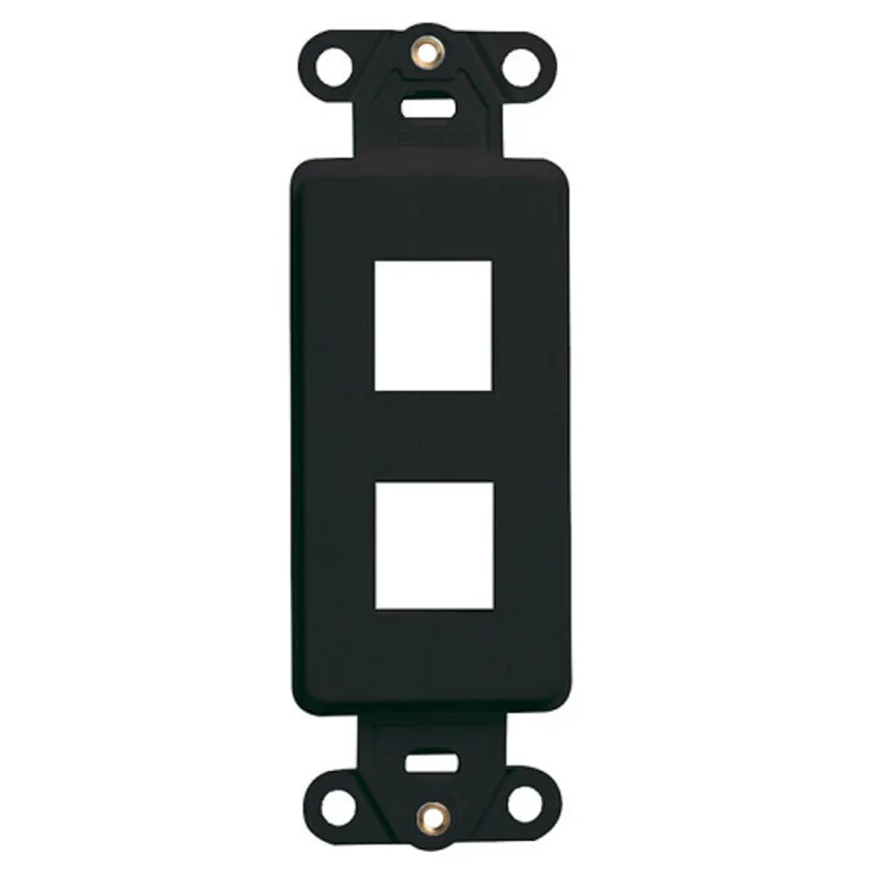 Leviton 2 Port Quickport Decora Insert Black 41642-E