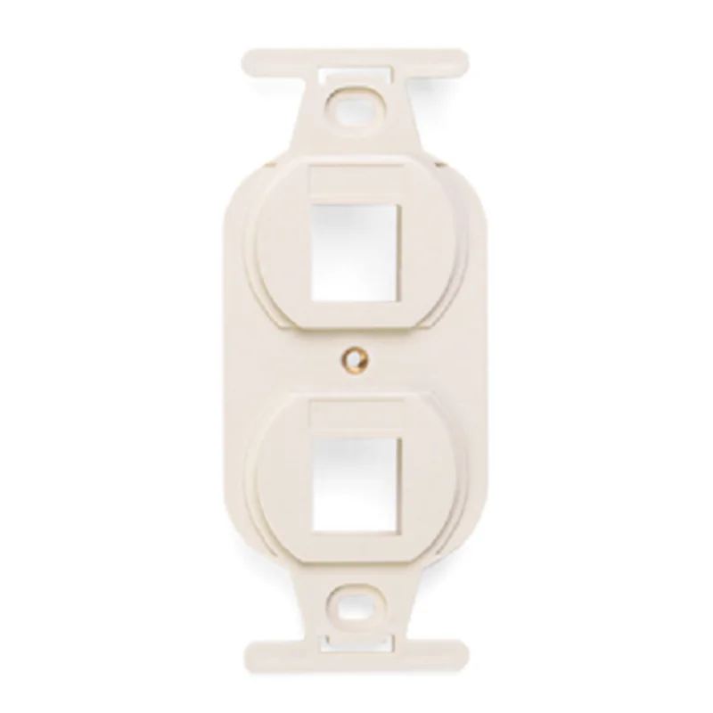 Leviton 2-Port QUICKPORT Duplex Type 106 Insert Almond 41087-2TP