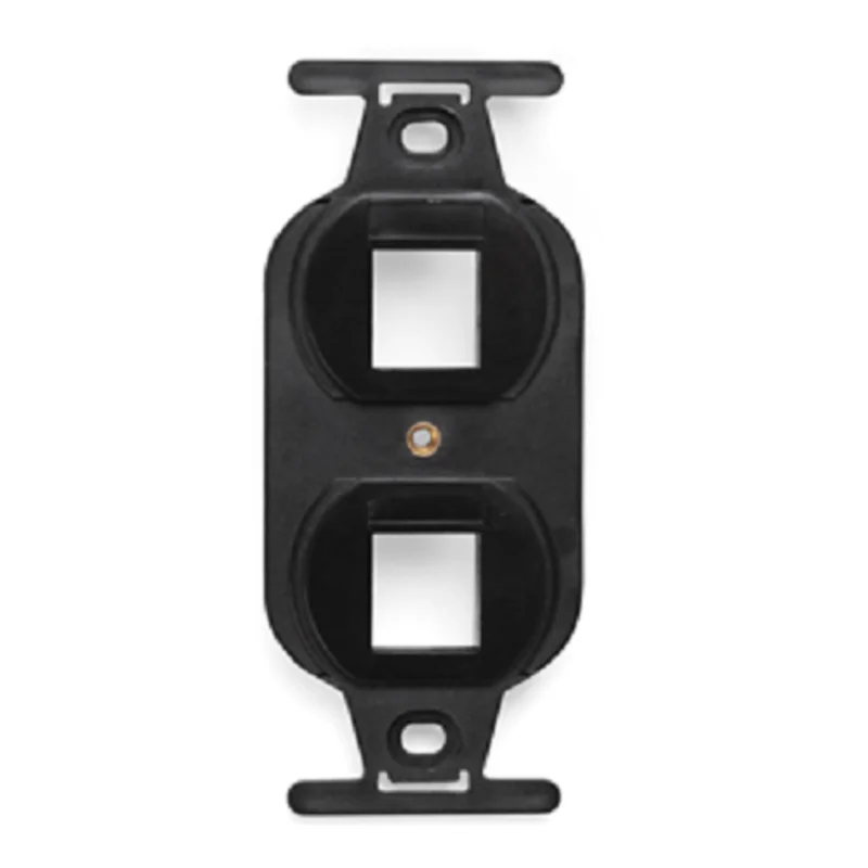 Leviton 2-Port QUICKPORT Duplex Type 106 Insert Black 41087-2EP (Pack of 15)