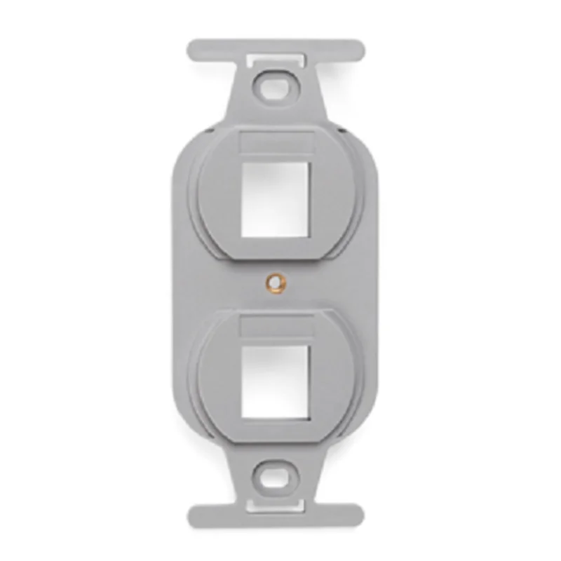 Leviton 2-Port QUICKPORT Duplex Type 106 Insert Gray 41087-2GP