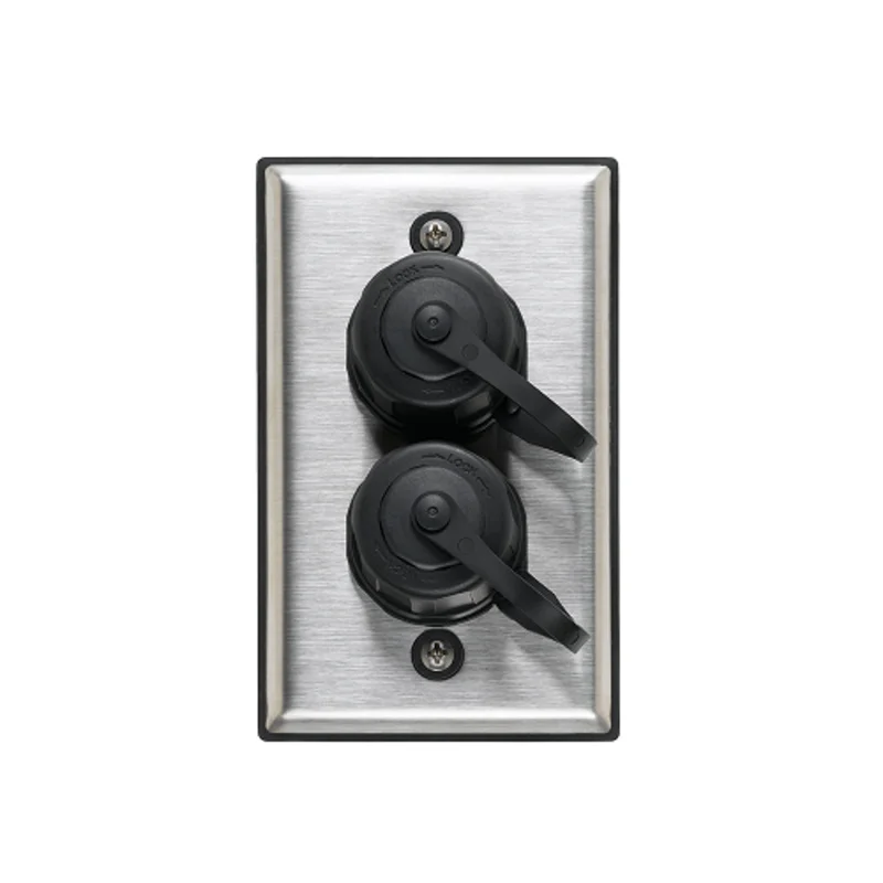 Leviton 2 Port Single Gang Industrial Outlet Kit D670K-1S2