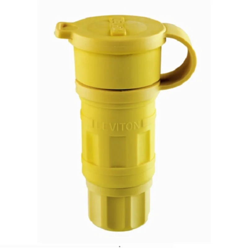Leviton 20 A NEMA L16-20R Wetguard Locking Connector Yellow 27W76