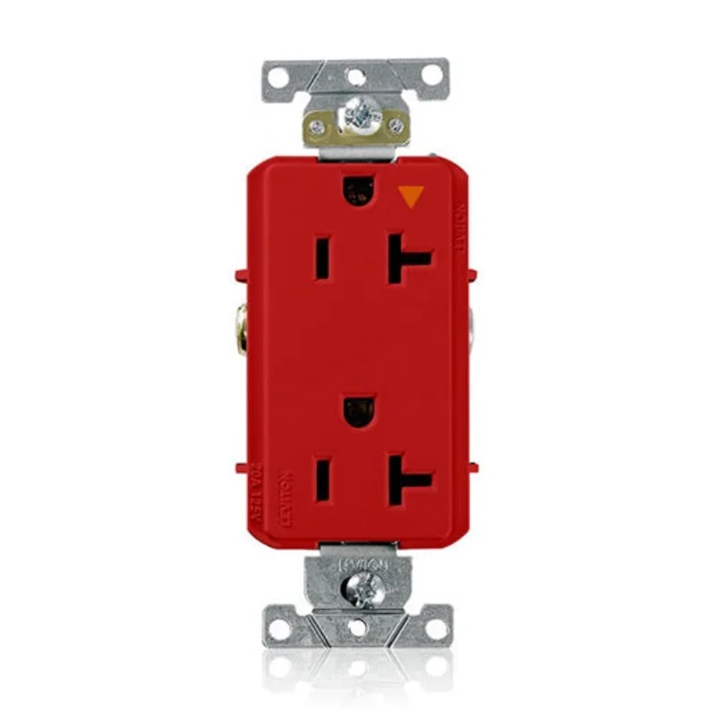 Leviton 20 Amp Decora Plus Isolated Ground Duplex Receptacle 16362-RIG