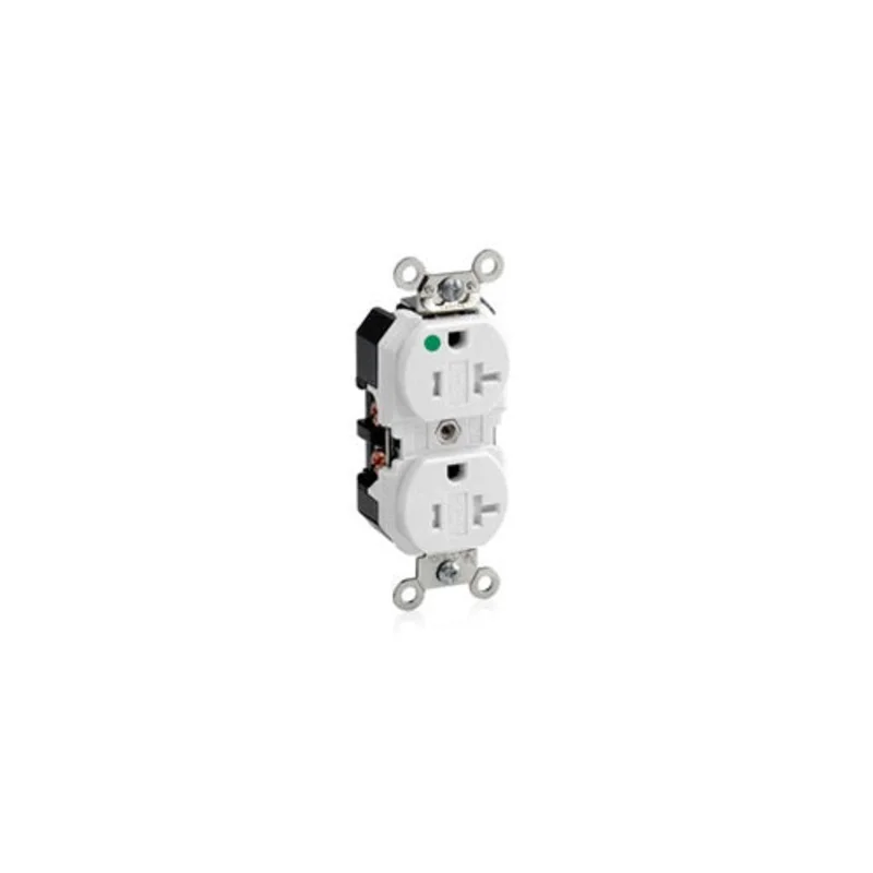 Leviton 20 Amp Duplex Outlet Tamper-Resistant Self-Grounding 8300-SGW