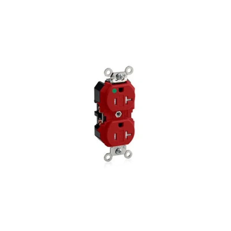 Leviton 20 Amp Duplex Receptacle Hospital Grade Tamper-Resistant 8300-SGR