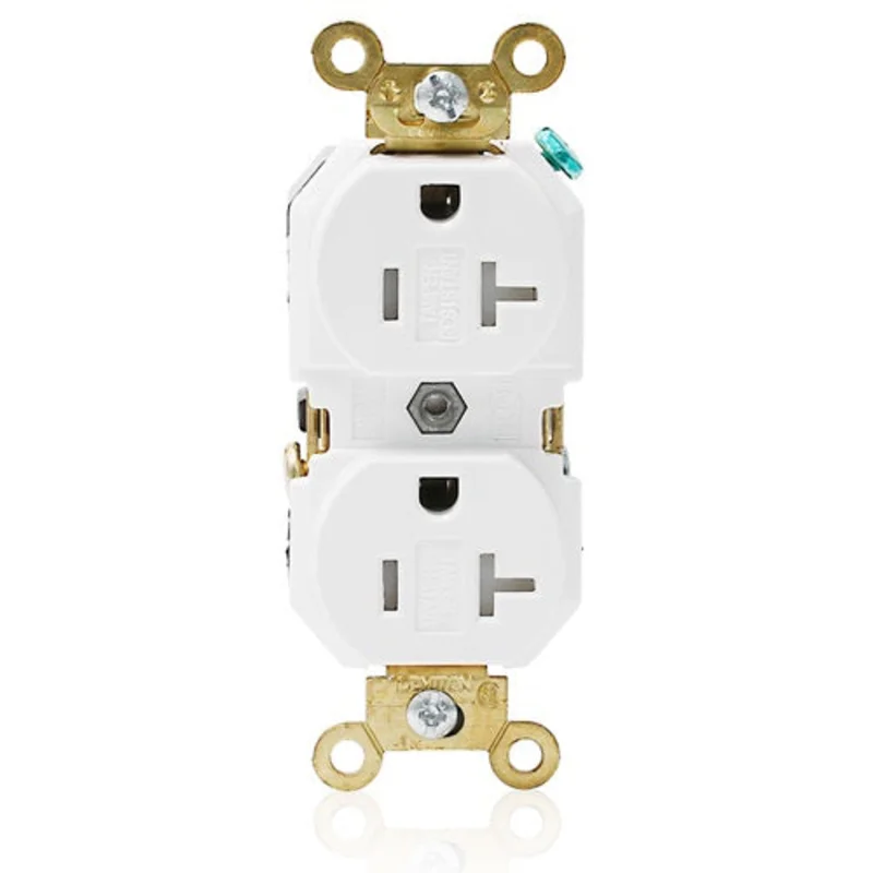 Leviton 20 Amp Duplex Receptacle Tamper-Resistant 5362-SGW