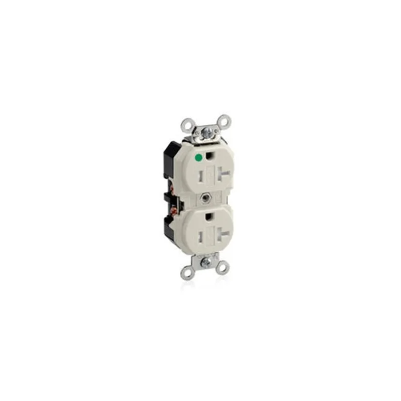 Leviton 20 Amp Duplex Receptacle Tamper-Resistant Self-Grounding 8300-SGI