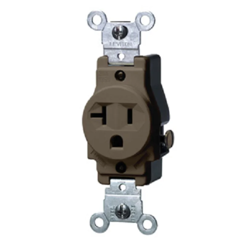 Leviton 20 Amp NEMA 5-20R Single Outlet 5801