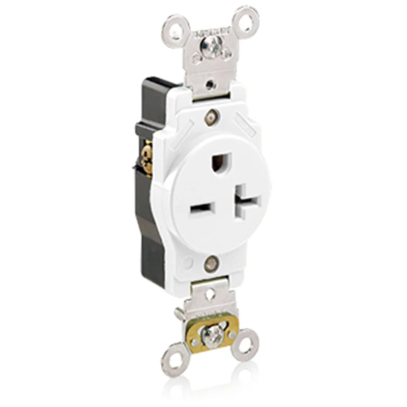 Leviton 20 Amp NEMA 6-20R Single Receptacle/Outlet 5461-W