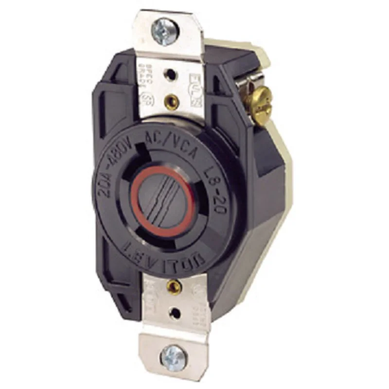 Leviton 20 Amp NEMA L8-20R Flush Mount Locking Receptacle 2340