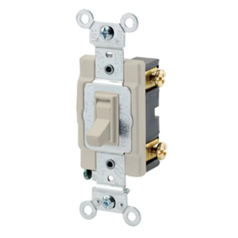 Leviton 20 Amp Toggle Framed Single-Pole AC Quiet Switch 54521-2I