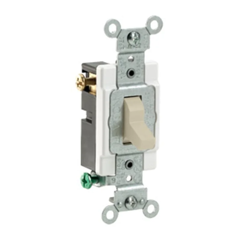 Leviton 20A 120/277V Toggle 3 Way AC Quiet Switch Ivory CS320-2I