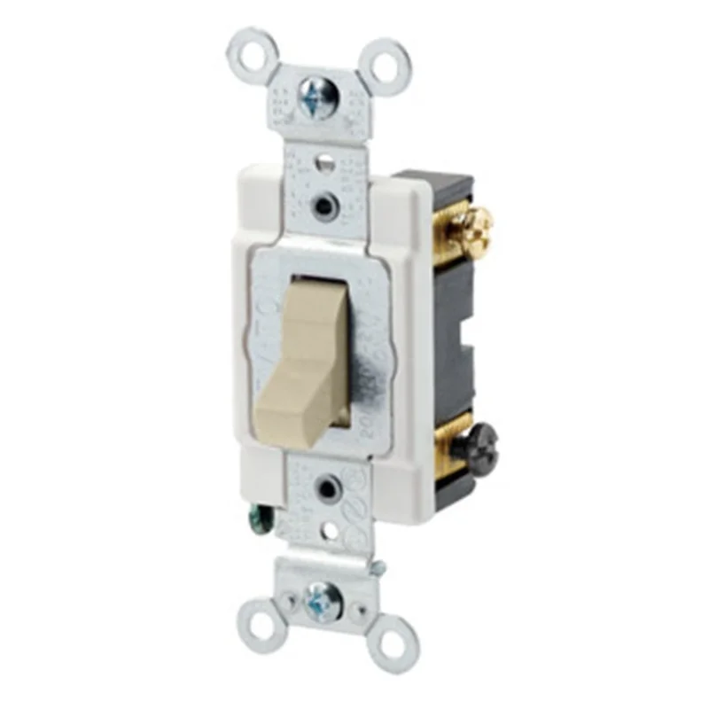 Leviton 20A 120/277V Toggle 3 Way AC Quiet Switch Ivory CSB3-20I