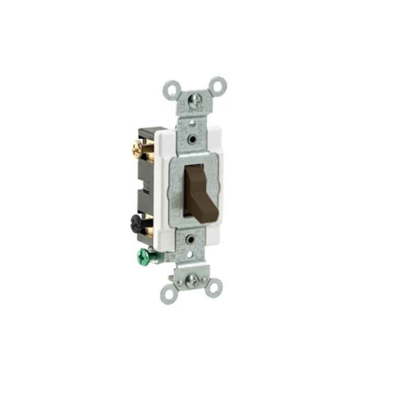 Leviton 20A 120/277V Toggle Double Pole AC Quiet Switch Brown CS220-2