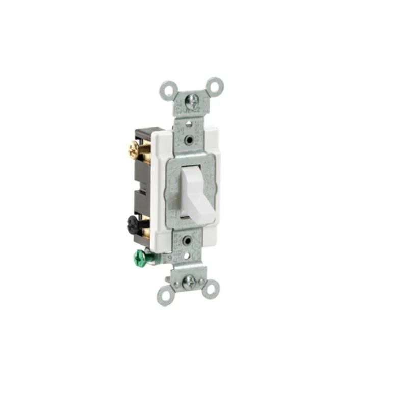 Leviton 20A 120/277V Toggle Double Pole AC Quiet Switch White CS220-2W