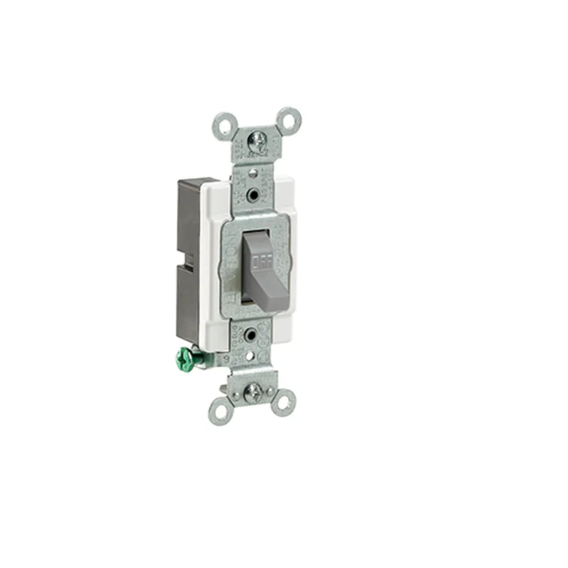 Leviton 20A 120/277V Toggle Single Pole AC Quiet Switch Gray CS120-2GY