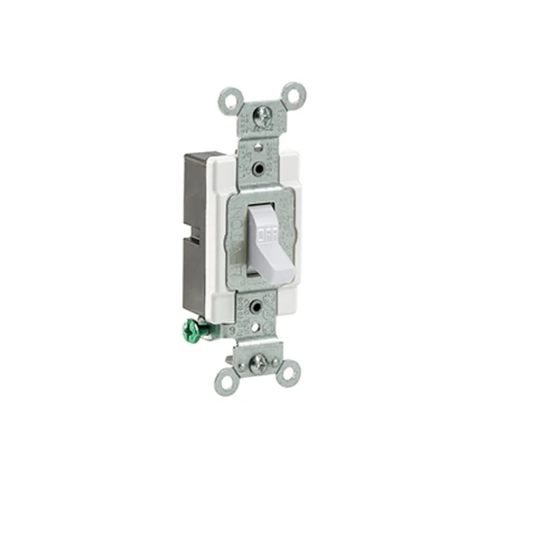 Leviton 20A 120/277V Toggle Single Pole AC Quiet Switch White CS120-2W