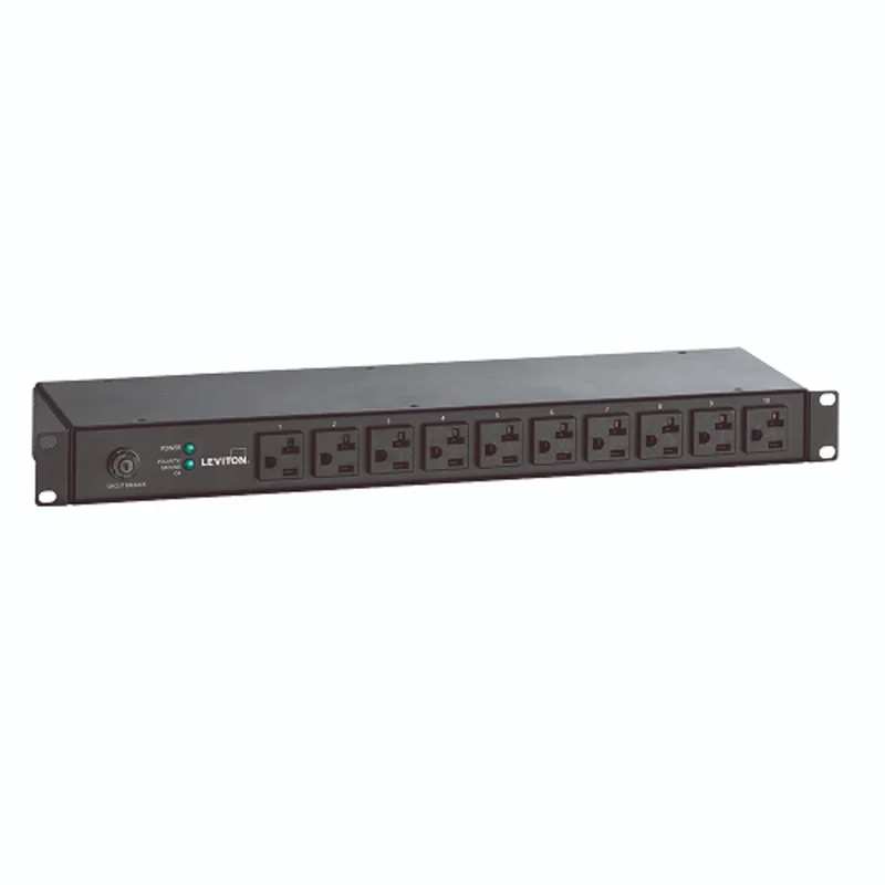 Leviton 20A 120V Unmetered Horizontal Power Distribution Unit 10 Receptacle P1021-12S