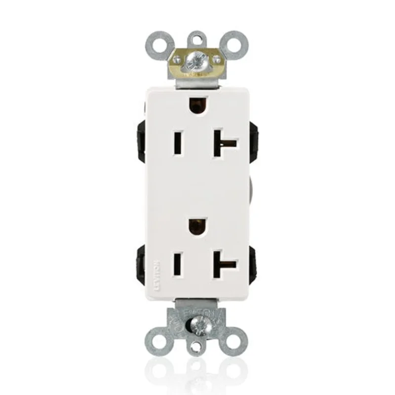 Leviton 20A 125V Decora Plus Duplex Receptacle White M1636-W