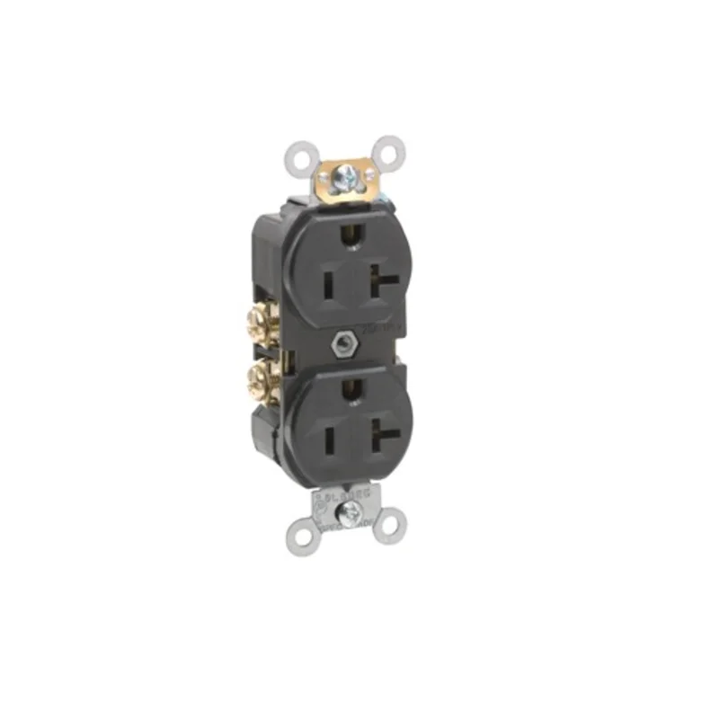 Leviton 20A 125V Duplex Receptacle Black BR20-E