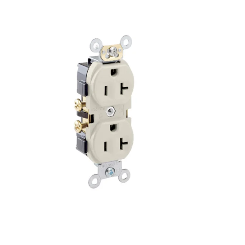 Leviton 20A 125V Duplex Receptacle Commercial Grade Light Almond CR20-T