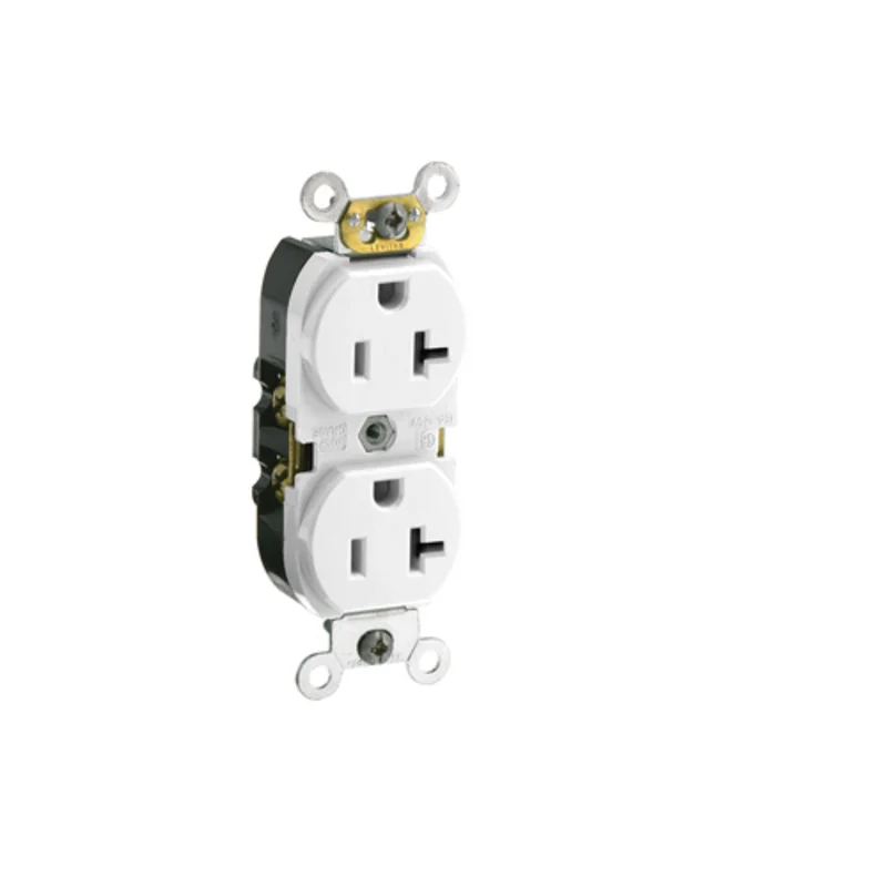 Leviton 20A 125V Duplex Receptacle Commercial Grade White CR020-W