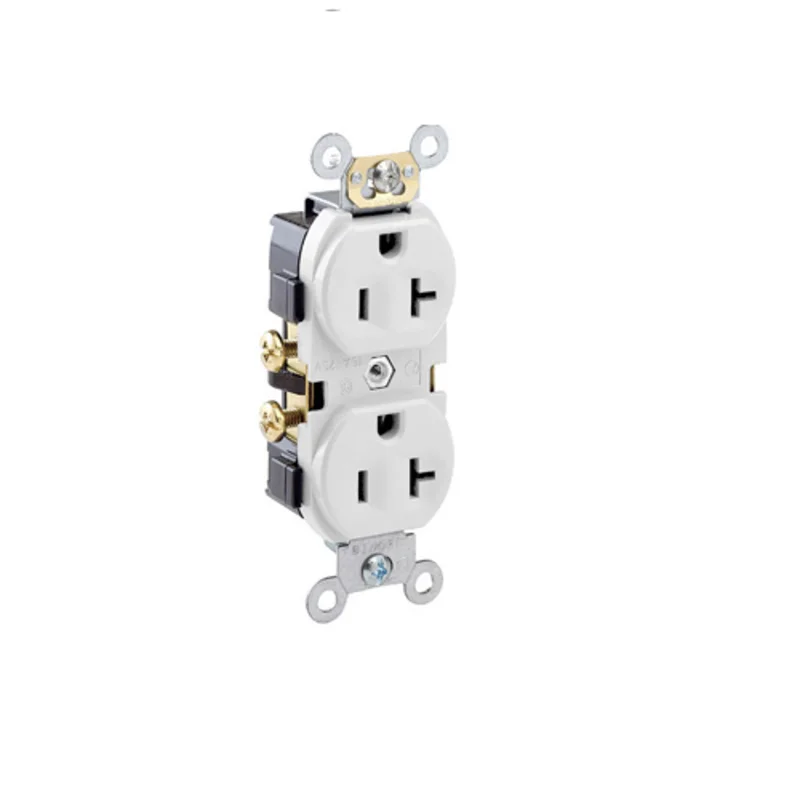 Leviton 20A 125V Duplex Receptacle Commercial Grade White CR20-W