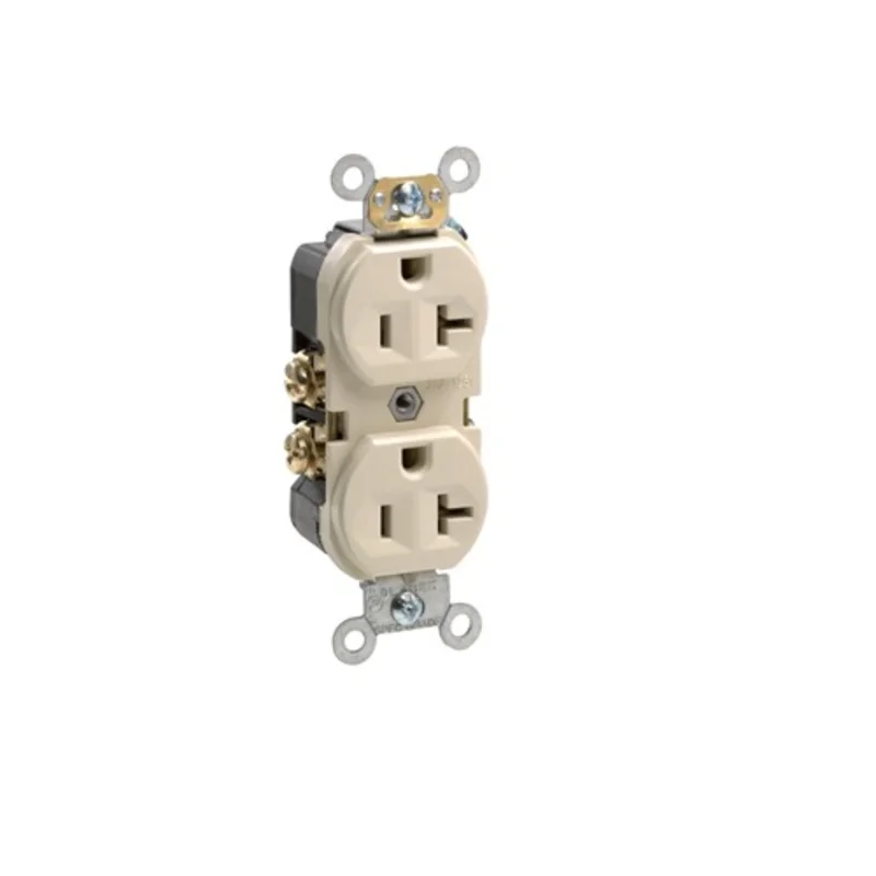 Leviton 20A 125V Duplex Receptacle Ivory BR20-I