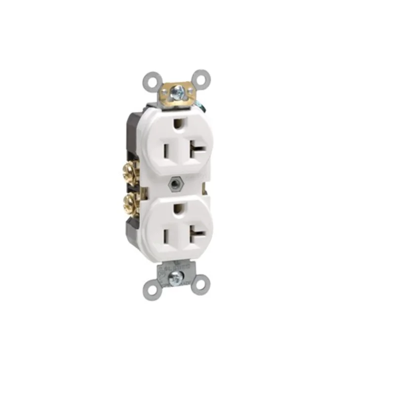 Leviton 20A 125V Duplex Receptacle White BR20-W