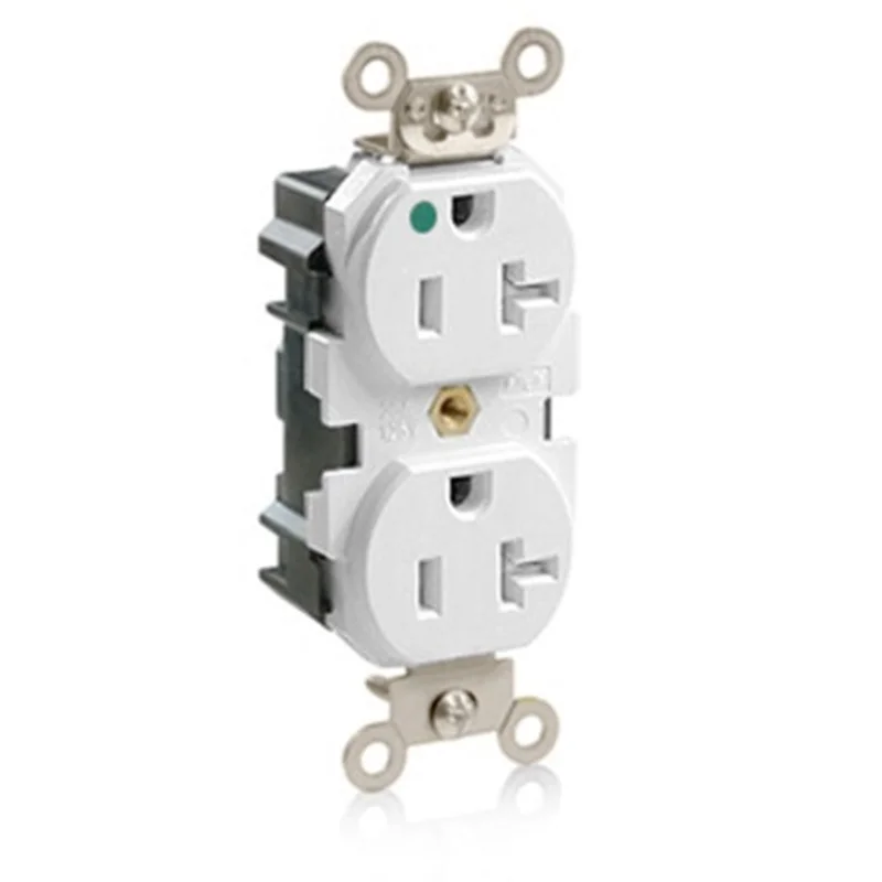 Leviton 20A 125V Duplex Receptacle White M8300-SGW