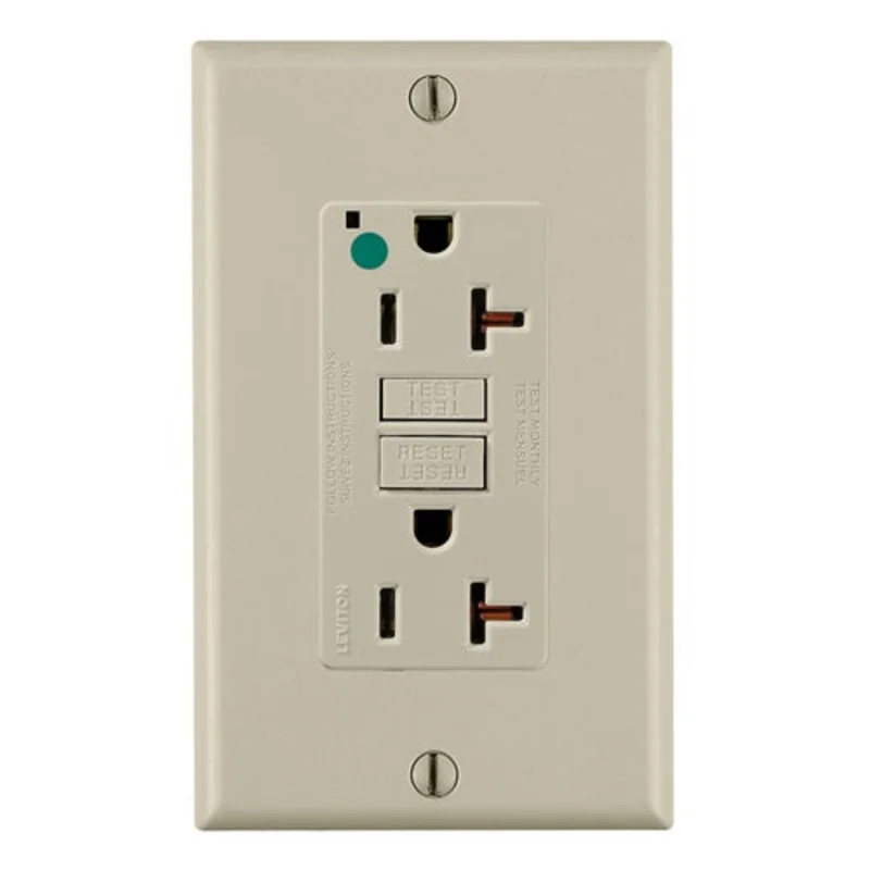 Leviton 20A 125V SmartlockPro GFCI Receptacle Ivory GFNT2-HGI