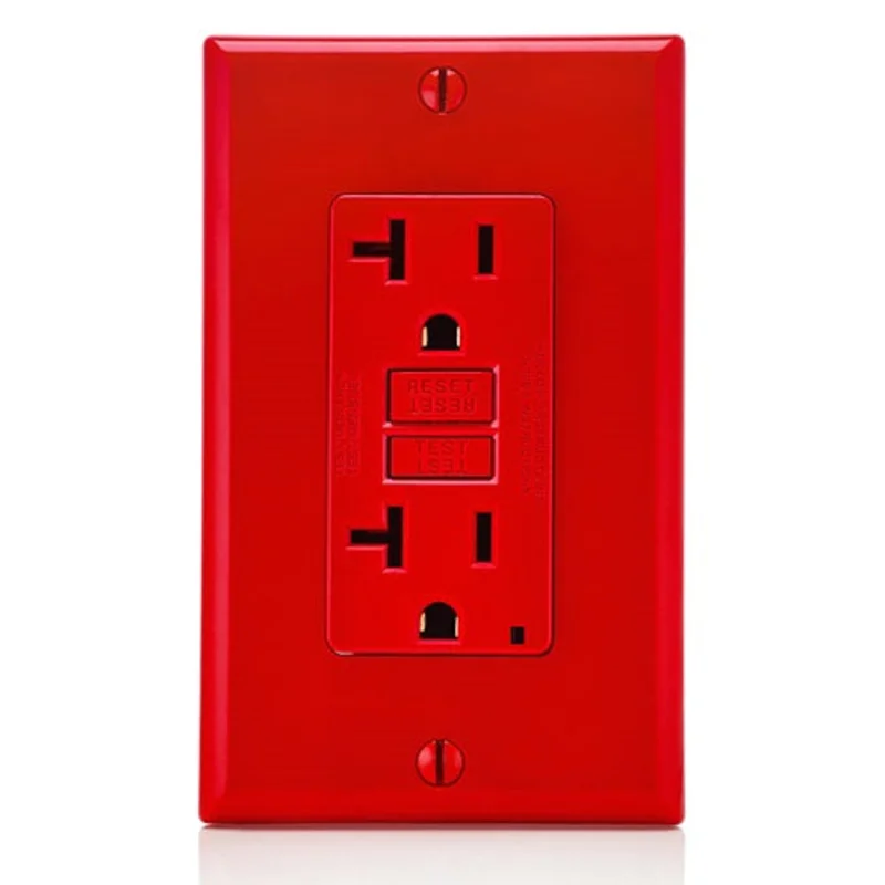 Leviton 20A 125V SmartlockPro GFCI Receptacle Red GFNT2-R