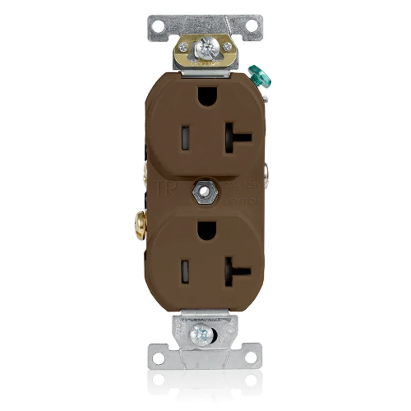 Leviton 20A 125V Tamper Resistant Duplex Receptacle Commercial Grade TBR20