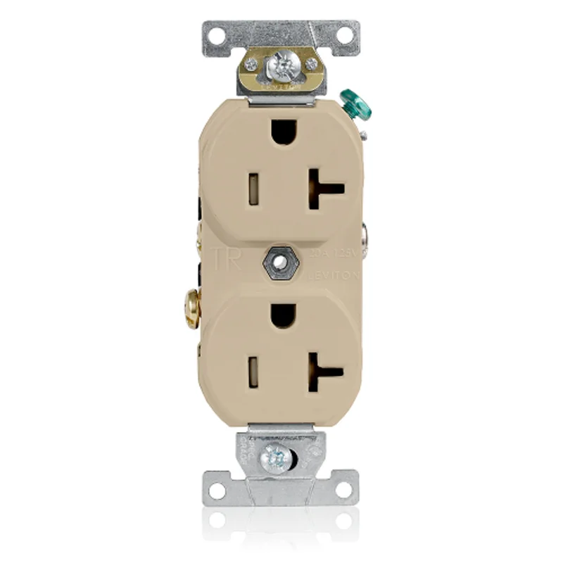 Leviton 20A 125V Tamper Resistant Duplex Receptacle TBR20-I