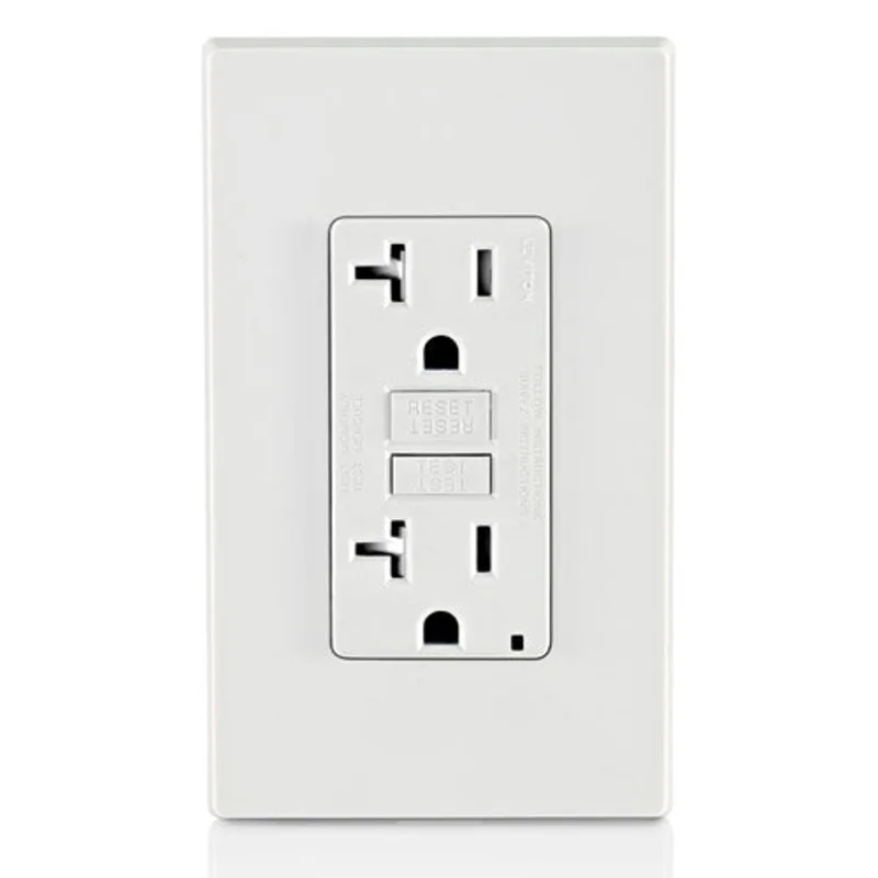 Leviton 20A 125V Tamper Resistant SmartlockPro GFCI Receptacle White GFTR2-W