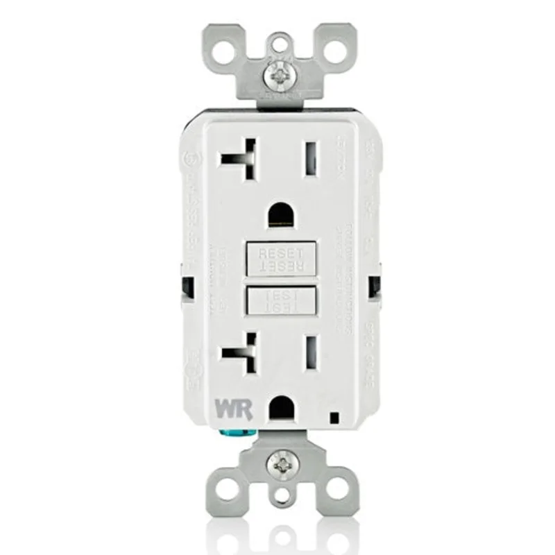 Leviton 20A 125V Tamper Resistant SmartlockPro GFCI Receptacle White GFWT2-W