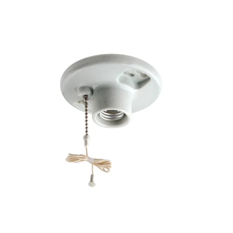Leviton 250V Outlet Box Mount Incandescent Lampholder White 29816-C