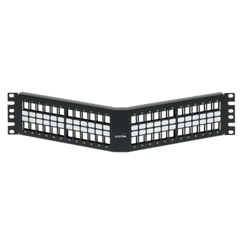 Leviton 2RU Angled QUICKPORT Patch Panel 49256-H48