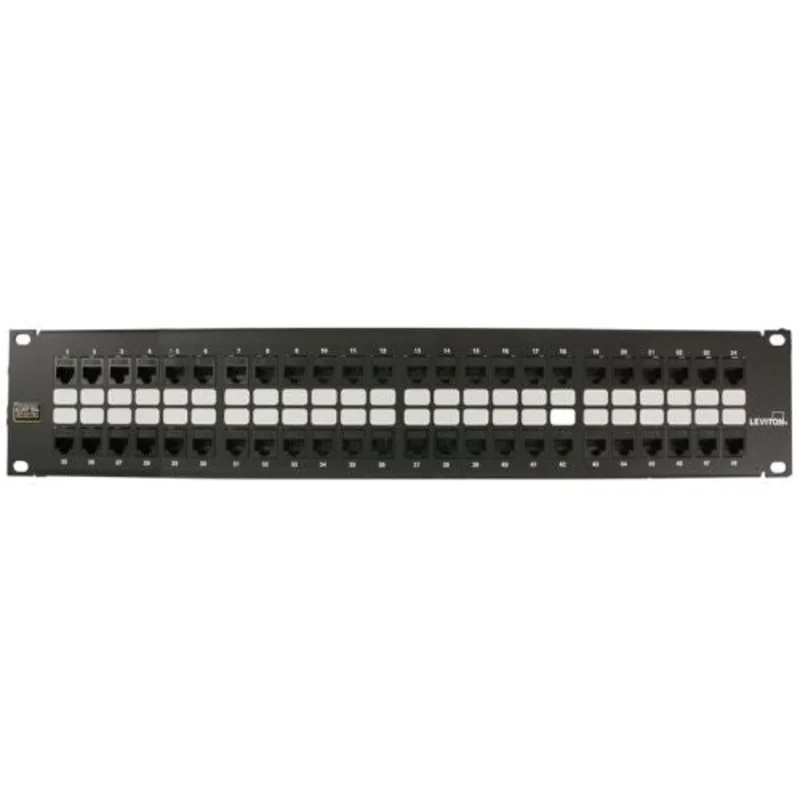 Leviton 2RU Cat 5e Flat QUICKPORT Patch Panel 5G270-U48