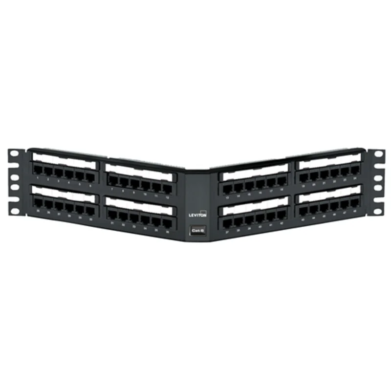 Leviton 2RU Cat 6 Angled Universal Patch Panel 48-Port 69587-U48